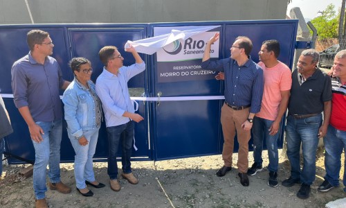 Com capacidade para um milhão de litros de água, Rio + Saneamento inaugura reservatório em Pinheiral